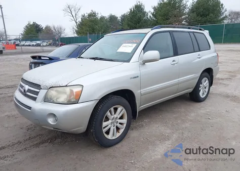 2006 Toyota Highlander Hybrid Limited V6 z USA, uszkodzony, nr VIN JTEEW21A760020760